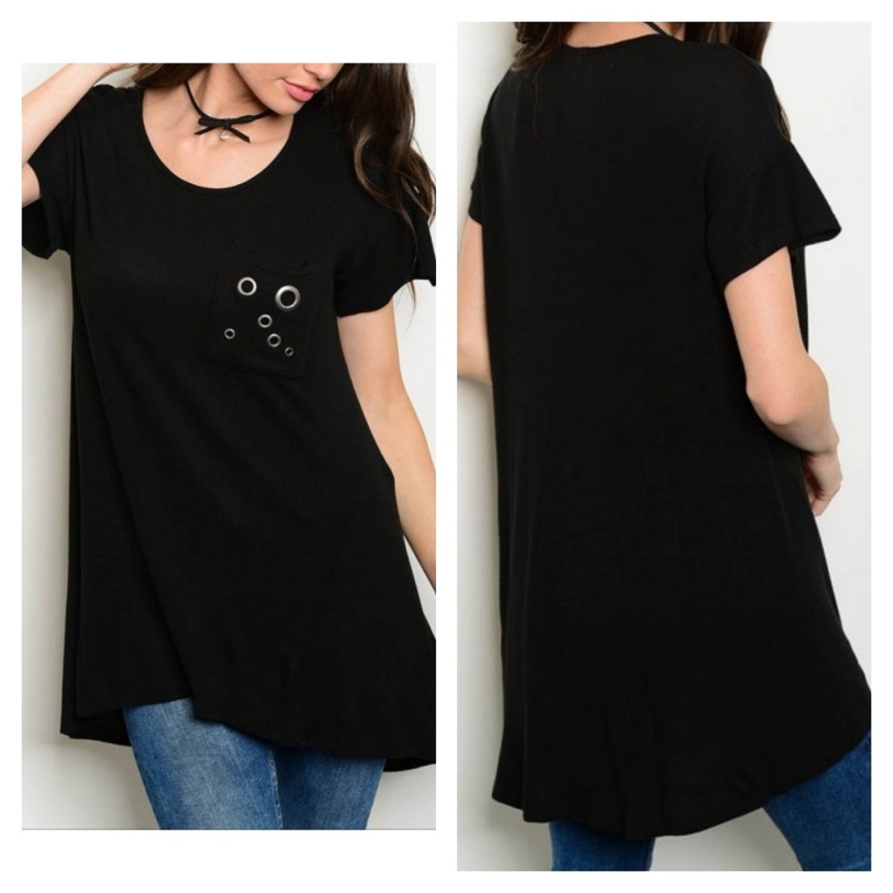 [Last 1]CLOSET CLOSING Black Tunic Blouse Stretchy